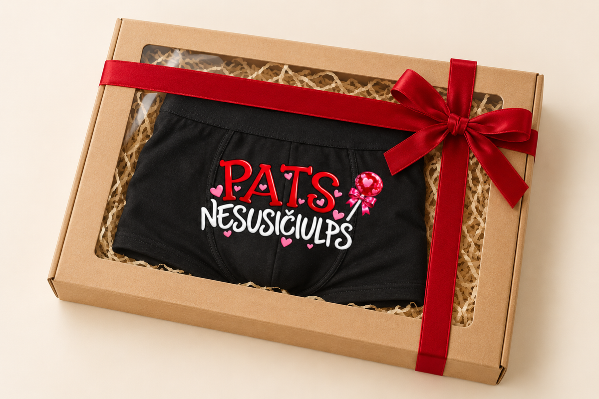 Vyriškų apatinių dovanų dėžutė „Pats nesusičiulps“ | dovana jam !