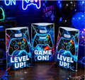 Žaidimų tematikos dovanų maišeliai „Level Up“